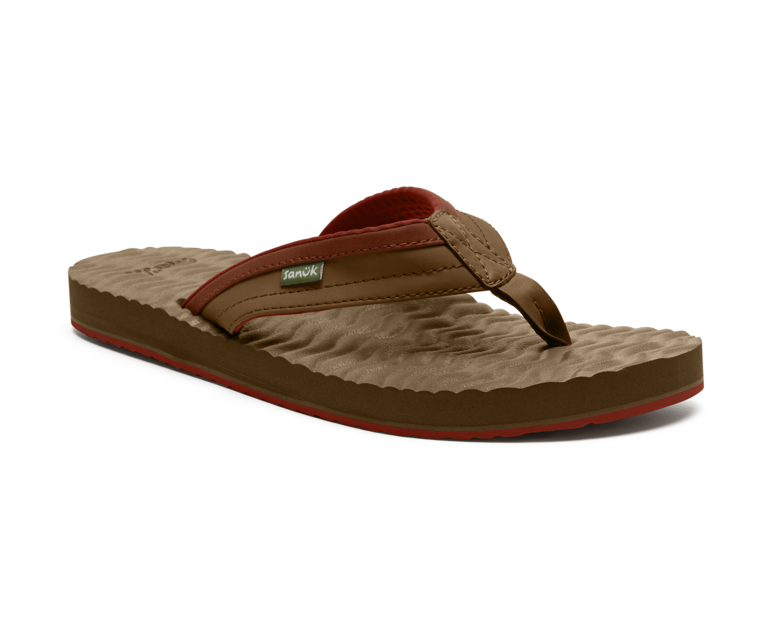 Amazon Sanuk Brown Shoes Ziggy Plush Men's Sandals Flip-Flops