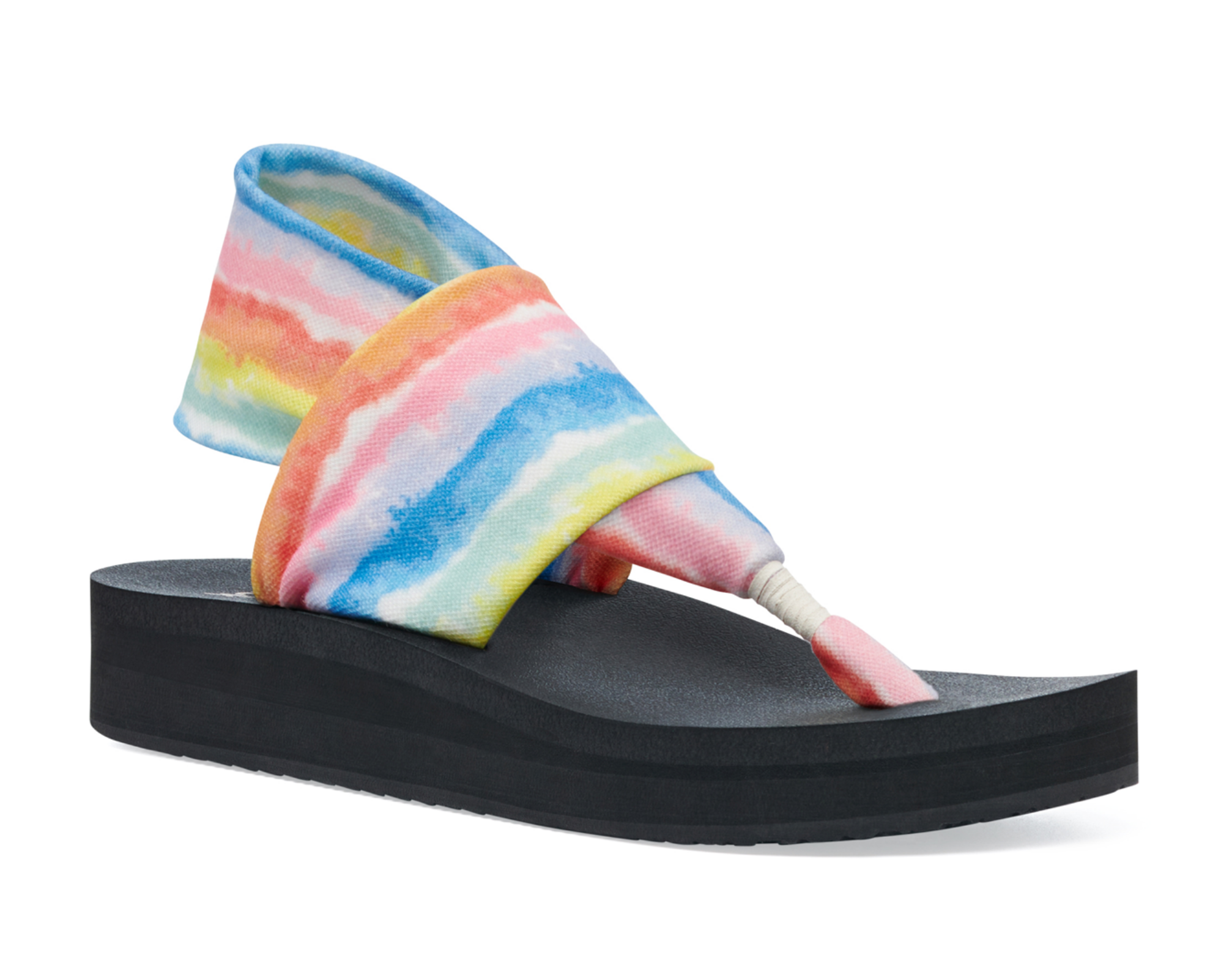 NEW Sanuk Sling St Pride Rainbow Stretch Thong Sandal Men’s 12 / Women’s 13 Sling ST | Women main image 4