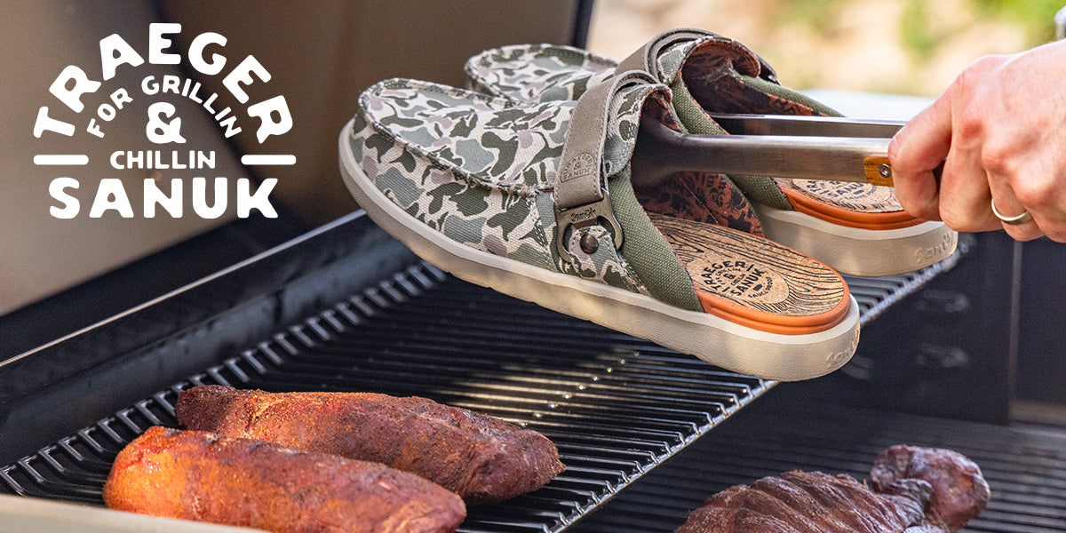 HOT OFF THE GRILL: SANUK X TRAEGER RELEASE ULTIMATE SHOE FOR GRILLIN & CHILLIN   – Sanuk®