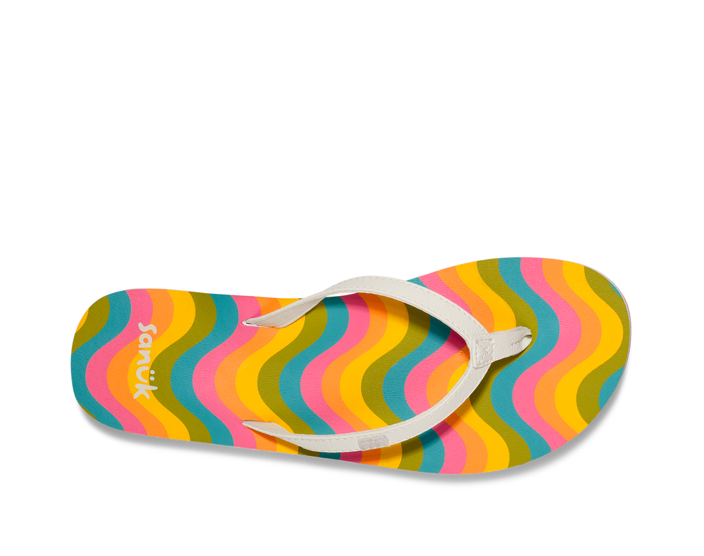 Yoga Joy Rainbow Women s Flip Flops Sandals Sanuk