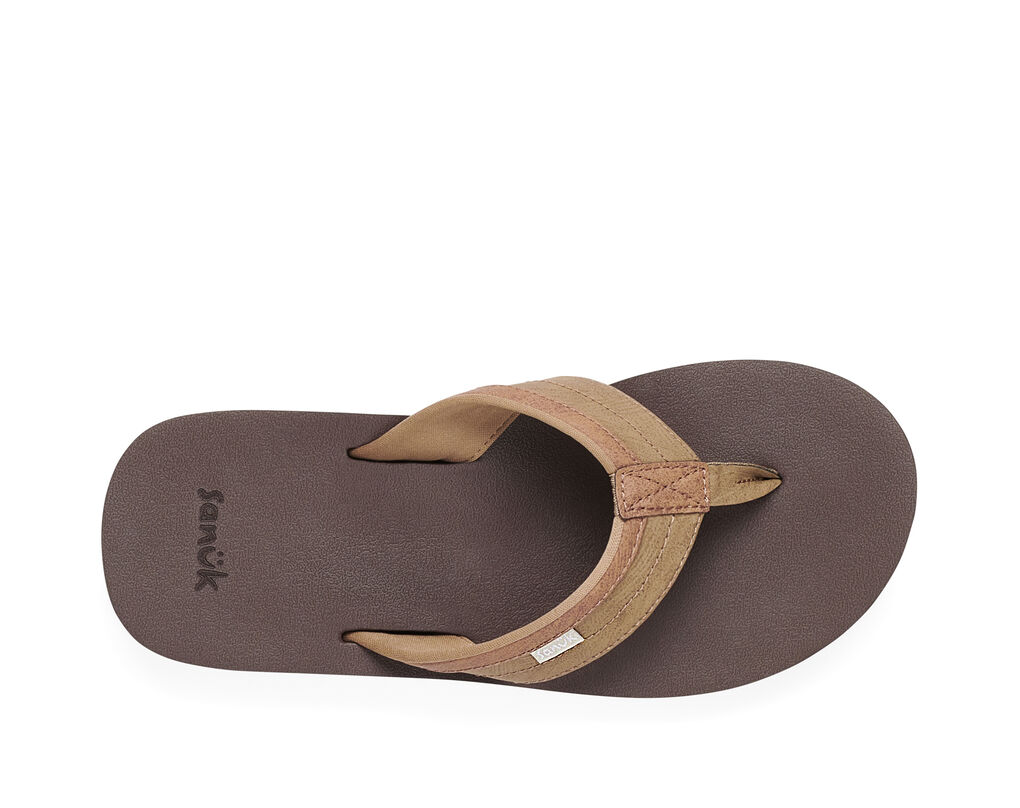 Men Sanuk Ziggy Flip Flops Sandal 1116734 Black 100% Authentic Brand New