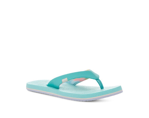 SANUK WOMENS YOGA Joy Sparkle Flip Flop Sandals Blue Glitter Flat Heel 9  New £33.14 - PicClick UK