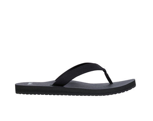 Wotte Women's Yoga Mat Flip Flops Casual Flat Summer Beach Sandals, blacke,  size 9