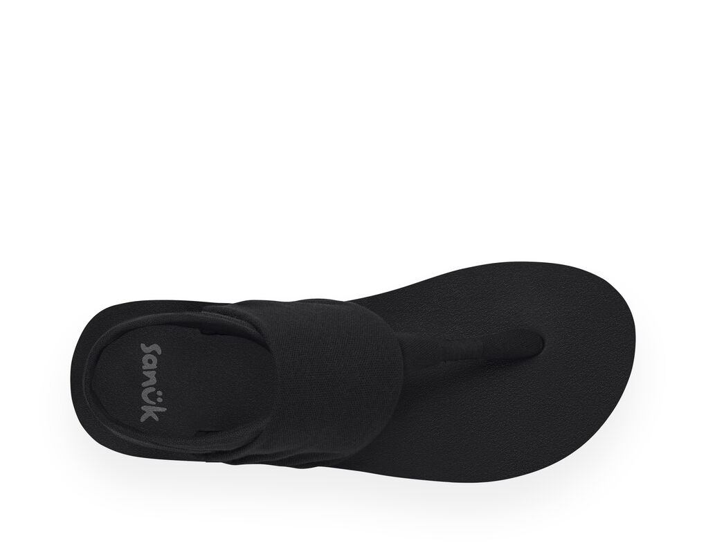 Sanuk Yoga Mat Sling Sandals Black White Stripe 9 - $14 (68% Off Retail) -  From Lauren