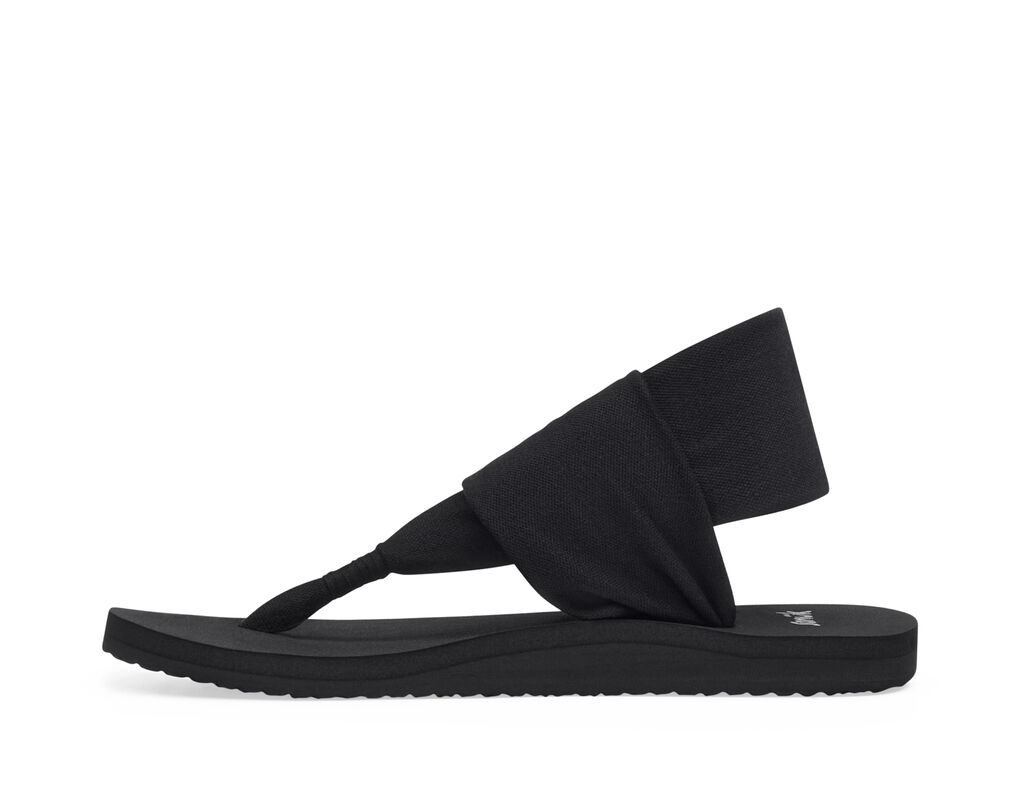 Sanuk Yoga Mat Sling Sandals Size 8 Black White Pattern - $16 - From Ann  Marie