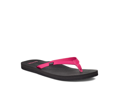 NEW Sanuk Yoga Sling Sandals Flip Flops Pink Tropical Strap Women's Girl's  6-7