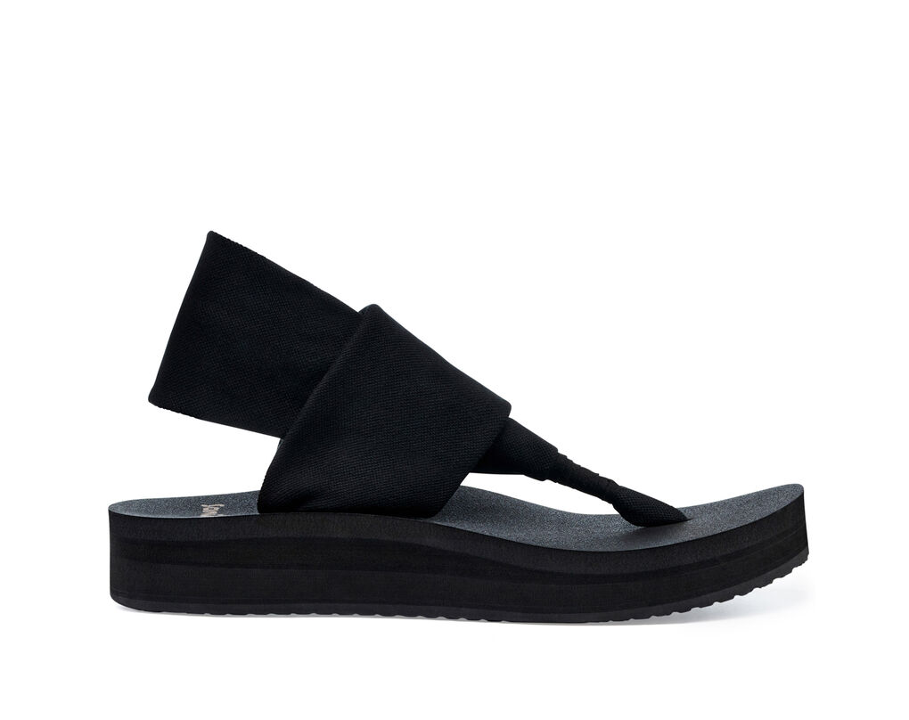 Sanuk, Shoes, Black Sanuk Yoga Sling Sandals