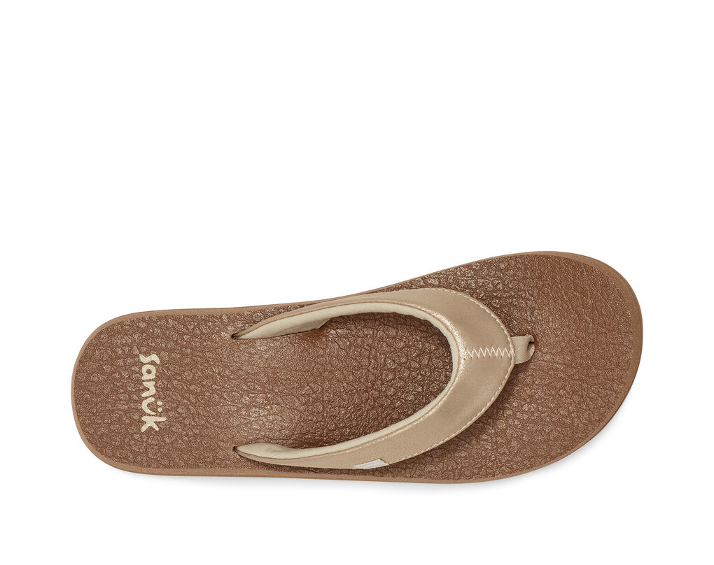 Sanuk Yoga Spree 4 Metallic (Champagne) Women's Shoes - ShopStyle Flip Flop  Sandals