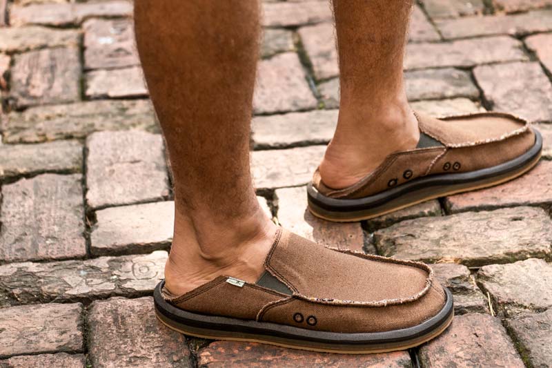 Sanuk Mens Vagabond Soft Top Hemp Army – Island Comfort Footwear Fashion