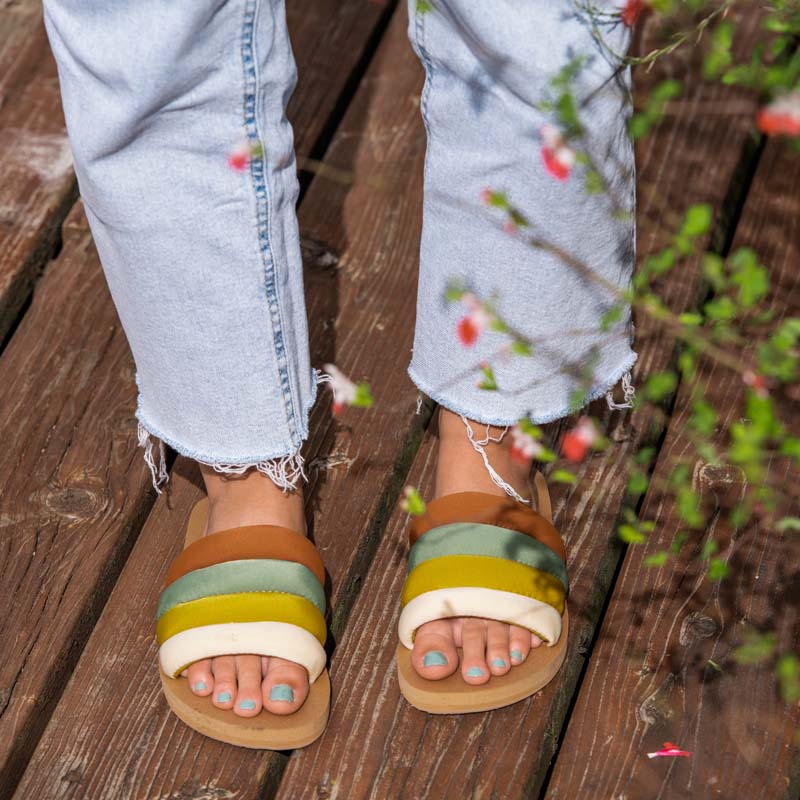 Sanuk Puff N Slide Women's SandalsSage Mustard / 10