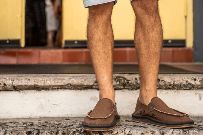 Men's Shoes Sanuk HEMP Slip On Loafers Sidewalk Surfers SMF1010 NATURAL